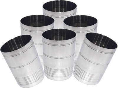 

bartan hub rgs6 Glass(Steel, 450 ml, Steel, Pack of 6)