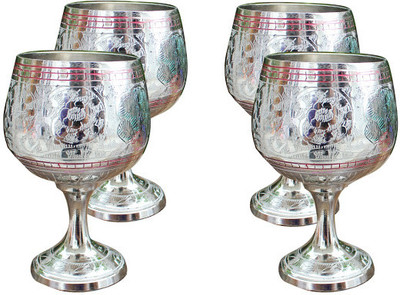 16% OFF on Dekor World (Pack of 4) DWDT-0266 Glass Set(100 ml, Brass)