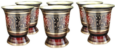 17% OFF on Dekor World (Pack of 6) DWDT-0250 Glass Set(100 ml, Brass) 17% OFF on Dekor World (Pack of 6) DWDT-0250 Glass Set(100 ml, Brass)
