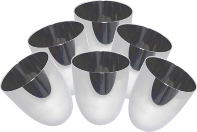 

bartan hub AGS6 Glass Set(Steel, 400 ml, Steel, Pack of 6)