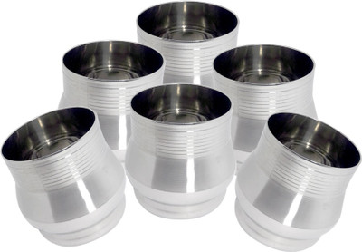 

bartan hub dgdh6 Glass(Steel, 300 ml, Steel, Pack of 6)
