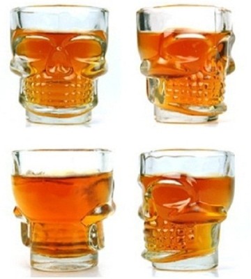 Cool Trends (Pack of 4) TGBASKTR04701 Glass Set Shot Glass(90 ml, Glass, Multicolor)