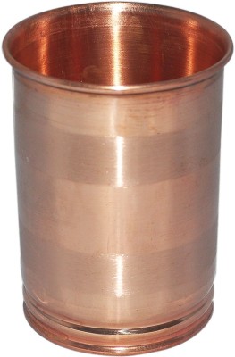 Prisha India Craft (Pack of 6) glass027-6 Glass Set Water/Juice Glass(350 ml, Copper, Gold)
