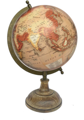 

Globeskart Vintage Cream Multicolour Peach Desk and Table Top Political World Globe(Medium Peach)