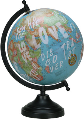 

Globeskart Designer Graffiti Blue Desk & Table Top Political World Globe(Medium Blue)
