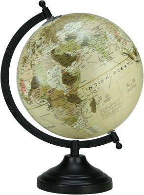 

Globeskart Designer Old Beige Pink Desk & Table Top Political World Globe(Medium Beige)
