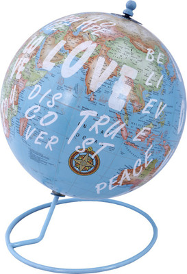 

Globeskart Graffiti Designer Desk And Table Top Political World Globe(8 inches Blue)