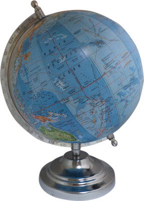 

Imli Street Steel Stand Home Decor Table Earth Geography Ocean Big Rotating Desk & Table Top Political World Globe(Medium Silver)