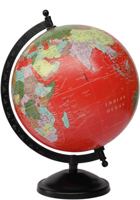 

Gift Valley Red Ocean Globe Desk & Table Top World World Globe(Medium Red)