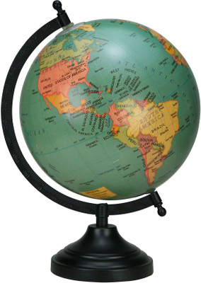 

Globeskart Designer Antique Green New Desk and Table Top Political World Globe(Medium Green)