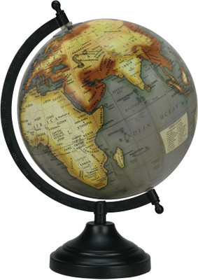 

Globeskart Designer Grey Brown Desk & Table Top Political World Globe(Medium Grey)