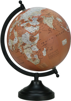 

Globeskart Designer Orange Old Desk and Table Top Political World Globe(Medium Orange)