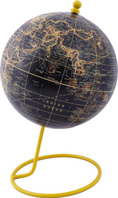 

Globeskart Designer Black Ribbon Desk & Table Top Political World Globe(Medium Black)