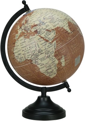 

Globeskart Designer Wood Texture Desk & Table Top Political World Globe(Medium Wood)