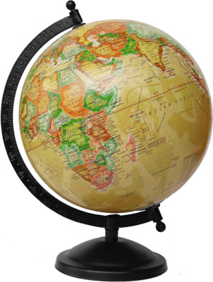 

Cart4Craft Yellow with MultiColor Desk & Table Top Political World Globe(Medium Yellow)