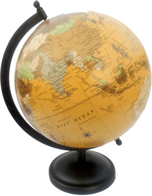 

Efficient Metal Base Desk and Table Top Political World Globe(Medium Yellow)