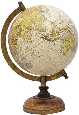 

Entice Selections Antique Handicrafted Big Desktop Rotating Globe Desk & Table Top Political World Globe(8 Inch Brown)