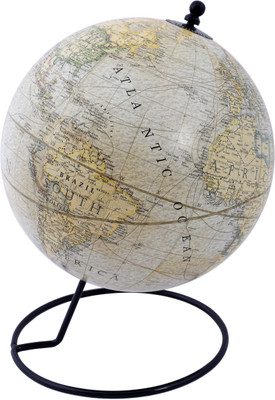 

Globeskart Designer Beige Paris Desk And Table top Political World Globe(8 inches Black)