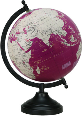 

Globeskart Designer Cream Purple Desk & Table Top Political World Globe(Medium Purple)