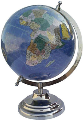 

Cart4Craft Dark Blue with MultiColor Desk and Table Top Political World Globe(Meduim Blue)