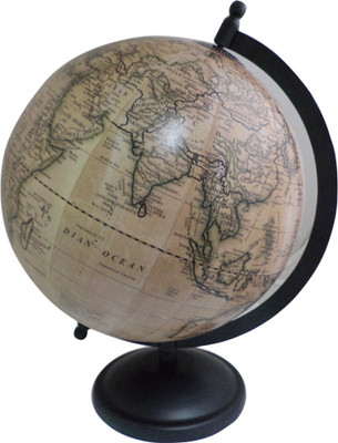 

Imli Street Geography Earth Home Table Décor Metal Stand Big Rotating Desk & Table Top Political World Globe(Medium Black)