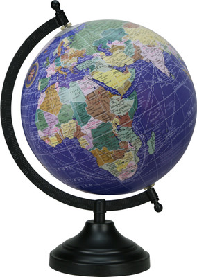 

Globeskart Designer Antique Navy Blue Desk and Table Top Political World Globe(Medium Navy Blue)