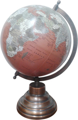 

Imli Street Metallic Political World Globe Table Top Political World Globe(Medium Red)