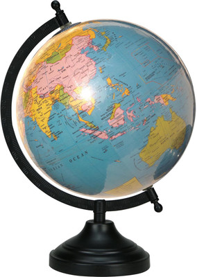 

Globeskart Educational Laminated Sky Blue Desk And Table Top Political World Globe(Medium Sky Blue)