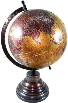 

MH Golden Ocean with Silver Indicated Line Desk & Table Top Political World Globe(Medium Golden)