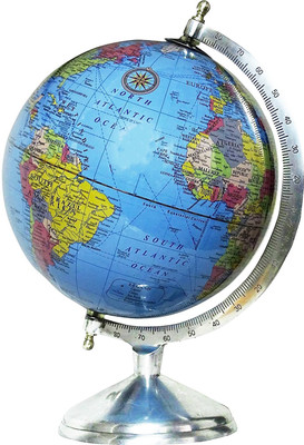 

Entice Selections Antique Handicrafted Big Desktop Rotating Globe Desk & Table Top political World Globe(Medium Blue)