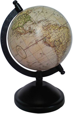 Cart4Craft Antique Look Cream Ocean Desk & table op Political World Globe(Small Cream)
