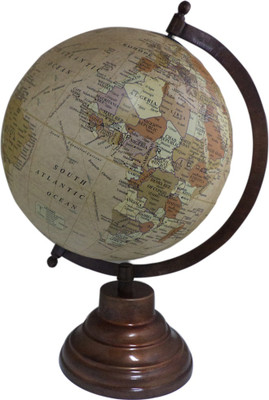 

Imli Street Geography Map Metal Stand Earth Ocean Big Rotating Desk & Table Top Political World Globe(Medium Brown)