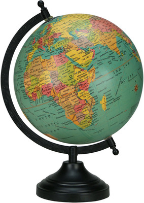 

Globeskart Designer Antique Green Desk & Table Top Political World Globe(Medium Green)