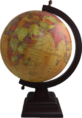 

Imli Street Ocean Geography Earth Metal Stand Big Rotating Desk & Table Top Political World Globe(Medium Brown)