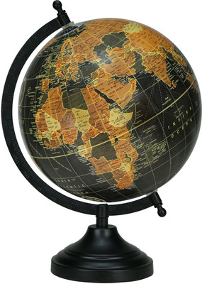 

Globeskart Designer Black Multi Brown New Desk & Table Top Political World Globe(Medium Black)