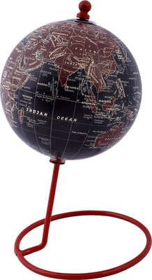 

Globeskart Designer Black Chocolate Desk and Table Top Political World Globe(Medium Small 5 inches Black)
