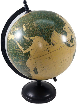 

MH Beige Ocean Black Base Desk & Table Top Political World Globe(Medium Beige)
