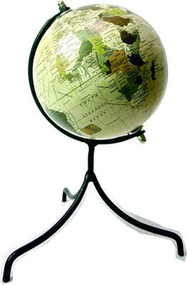 

MH Antique Base Shading Desk & Table Top Political World Globe(Medium Cream)