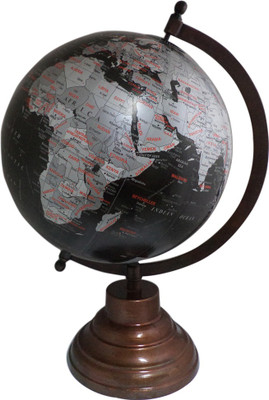 

Imli Street Earth World Desktop Table Decor Metal Stand Desk & Table Top Political World Globe(Medium Red)
