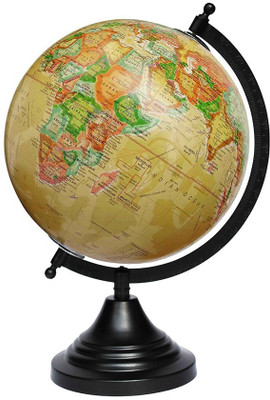 

Craftghar Antique Off-White Desk & Table Top Political World Globe(Medium Multicolor)
