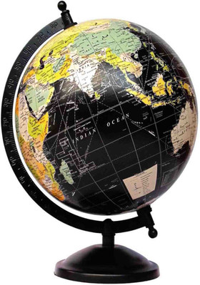 

ThunderFit Original Globe Table Top Political World Globe(Medium Black)