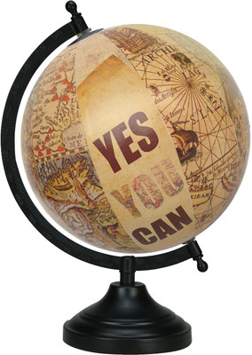 

Globeskart Designer Inspirational Achieve Desk and Table Top Physical World Globe(Medium Beige)