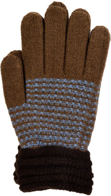 

Vinenzia Self Design Winter Women's Gloves, Brown