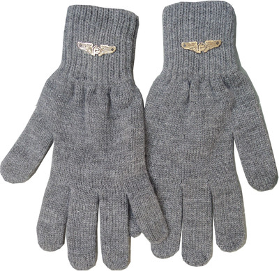 

Gajraj Woollen Solid Winter Men's Gloves, Grey