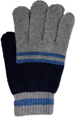 

Vinenzia Self Design Winter Men's Gloves, Grey