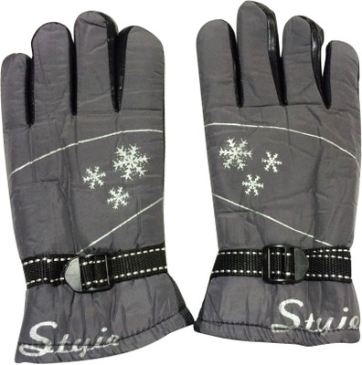 

Graceway Bike Geometric Print Winter Men Gloves, Silver