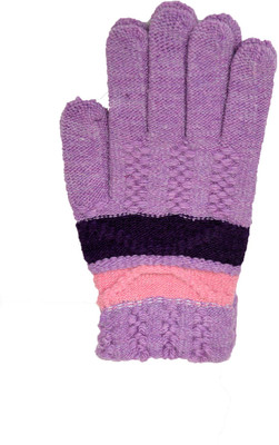 

Vinenzia Striped Winter Women's Gloves, Purple