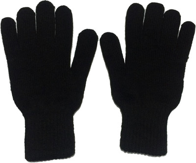 

Graceway Acrowool Solid Winter Men Gloves, Black
