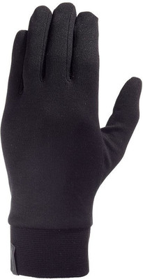 

Quechua Silk Under Solid Protective Men Gloves, Black