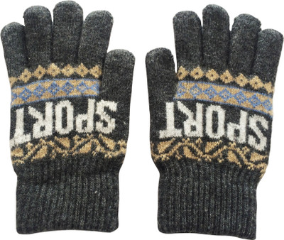 GRACEWAY Geometric Print Winter Men Gloves